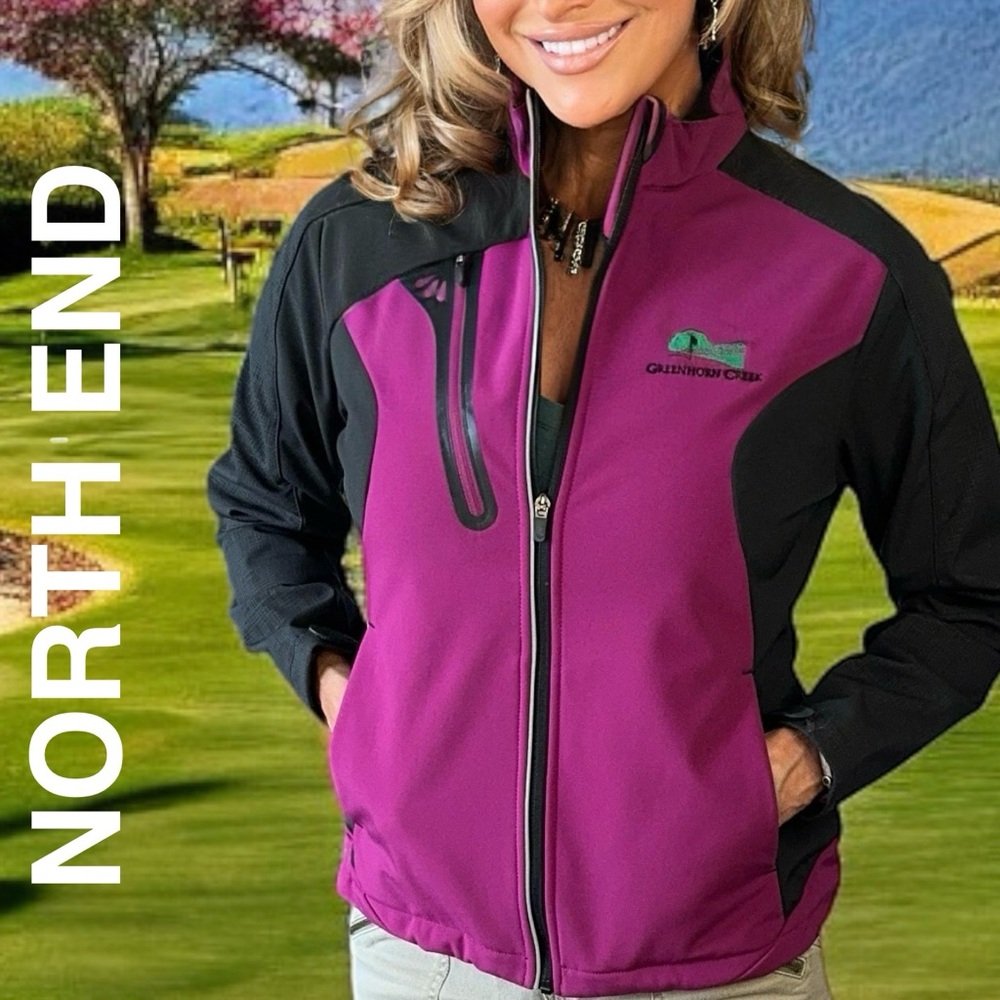 North End Fuchsia and Black Full Zip Jacket Size Small